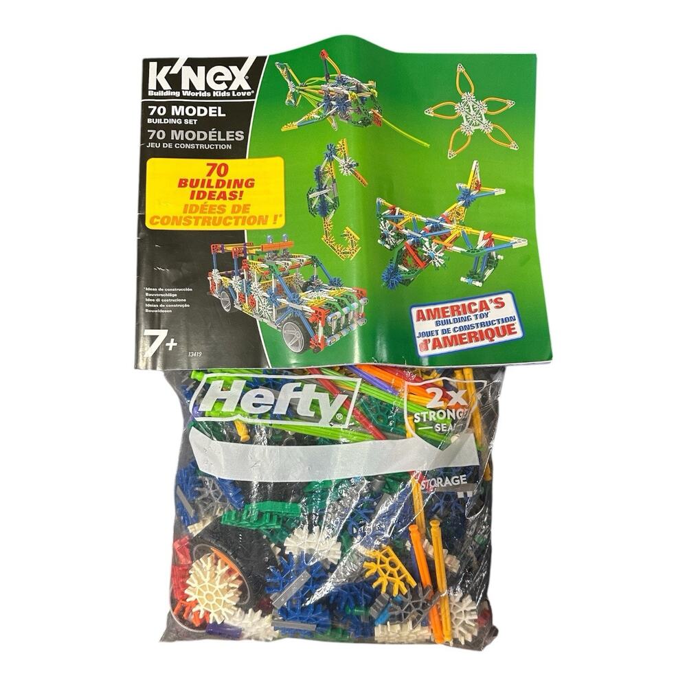 K'NEX 13419 100% Complete Knex 70 Model Building Toy Set Discontinued ￼